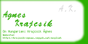 agnes krajcsik business card
